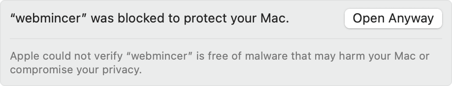 Privacy & Security with the Open Anyway button